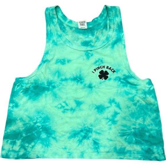 Victoria’s Secret PINK tank top tie dye green - Picture 1 of 5